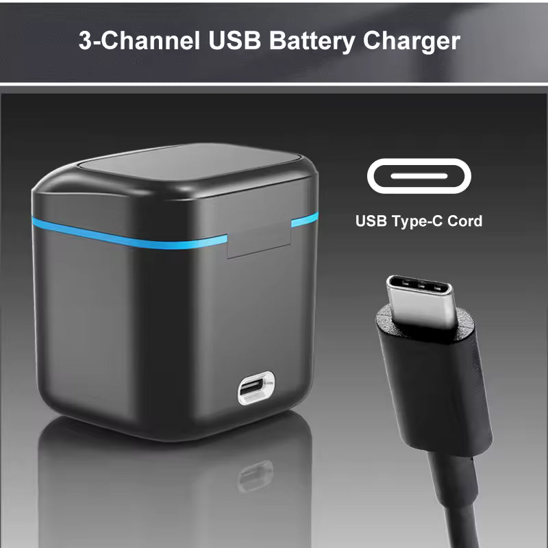 Γνήσιος φορτιστής για κάμερα GoPro GoPro Hero 8 7 6 5, μαύρος